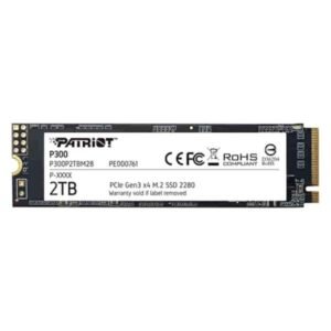 HD INTERNO SOLIDO 2TB PATRIOT P300 M.2 2280 PCIE GEN3 X4 NVME 2100MB/S / 1650MB/S P300P2TBM28 P300