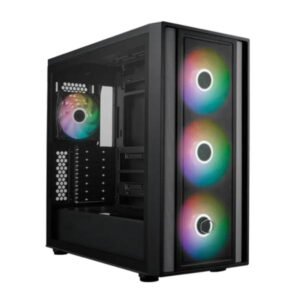 CASE GAMING RGB COOLER MASTER MASTERBOX 600 MID TOWER 3 VENTILADORES DE 140MM Y 1 DE 120MM CON VIDRIO LATERAL Y MALLA FRONTAL  MB600-KGNN-S00