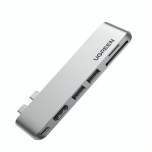 HUB UGREEN CM380 MULTIFUNCIONAL USB-C 2 PUERTOS USB 3.0 1 PUERTO HDMI RTO PARA TARJETAS SD/TF PARA MACBOOK AIR/PRO 80856