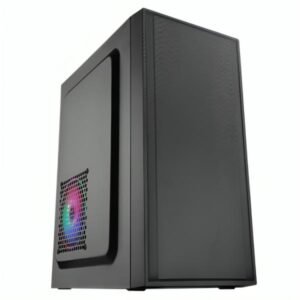 CASE CM03Q1RA001C MINI TOWER SIN VENTILACIÓN INCLUIDA CON PANEL LATERAL Y CON FUENTE DE PODER 600W