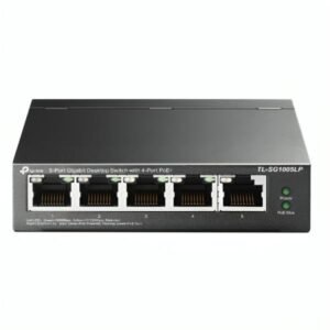 SWITCH TP LINK TL-SG1005LP(UN) 5 PUERTOS RJ45 GIGABIT / 4 PUERTOS POE 10/100/1000 MBPS NO ADMINISTRABLE