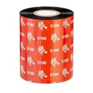 RIBBON DE RESINA ZEBRA 5100 3.50 PULGADAS X 1,476 PIES CORE 1 PULG 89MM 6 ROLLOS POR CASE 05100BK08945