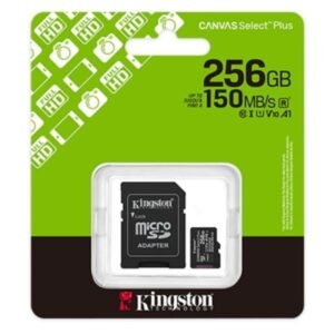 MEMORIA MICRO SDXC 256GB KINGSTON CLASE 10 UHS-I U1 150 MB/S SDCS3/256GB PARA CÁMARAS DEPORTIVAAS Y DRONES