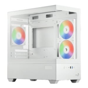 CASE GAMING RGB AEROCOOL P300D DIGI-G-WT-V1 DIGI MINI TOWER VENTILADORES 3 DE 120MM CON PANEL FRONTAL Y LATERAL ACCS-PN05033.21