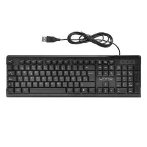 TECLADO UNNO TEKNO KLASS MEMBRANA ALÁMBRICO USB ESPAÑOL KB6701BK