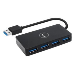 HUB EXTERNO Unno (HB1011BK/GY) 4 puertos USB 3.0 negro