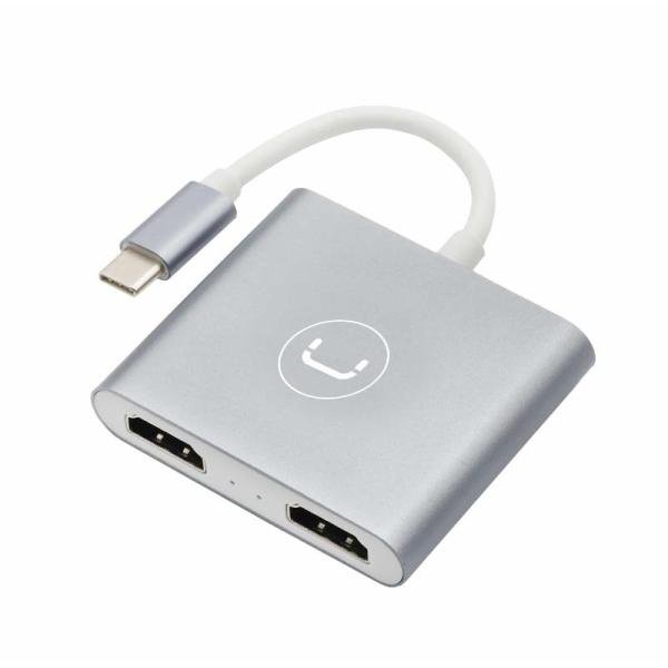 Adaptador Unno HB1103SV USB-C a doble HDMI