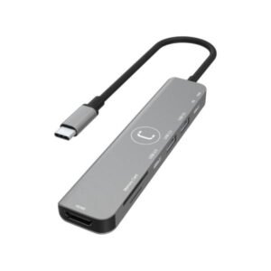 Hub Unno HB1107 USB-C 7 en 1 con HDMI y lector SD