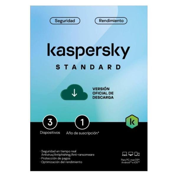 KASPERSKY STANDARD 3 DISPOSITIVOS 1 AÑO (DESCARGA)