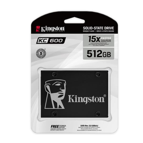 HD INTERNO sólido 512GB Kingston KC600 2.5 PULG SATA III 550MB/S / 520MB/S SKC600/512G