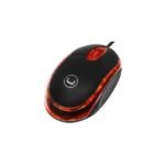 Mouse Unno TRANS (MS6501BK) USB 800DPI negro con LED rojo