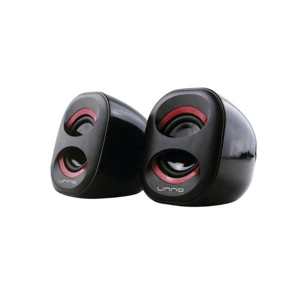 Parlantes Unno Brazza SP9012RD 2.0 rojo y negro