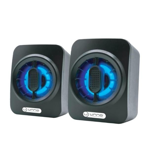 Parlantes Unno Techno SP9025BK 2.0 RGB