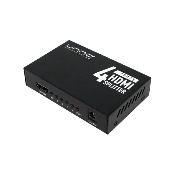 Splitter Unno HB1205BK HDMI 4K de 4 salidas