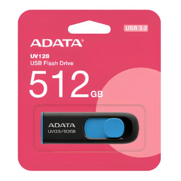 Memoria USB 512GB ADATA UV128 USB-A 3.2 GEN 1 AUV128-512G-RBE