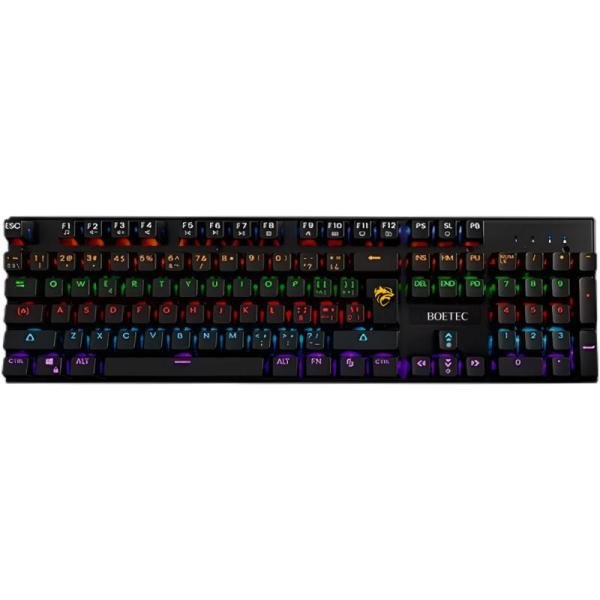 Teclado BOETEC (GMT-607) MECANICO RGB/USB negro