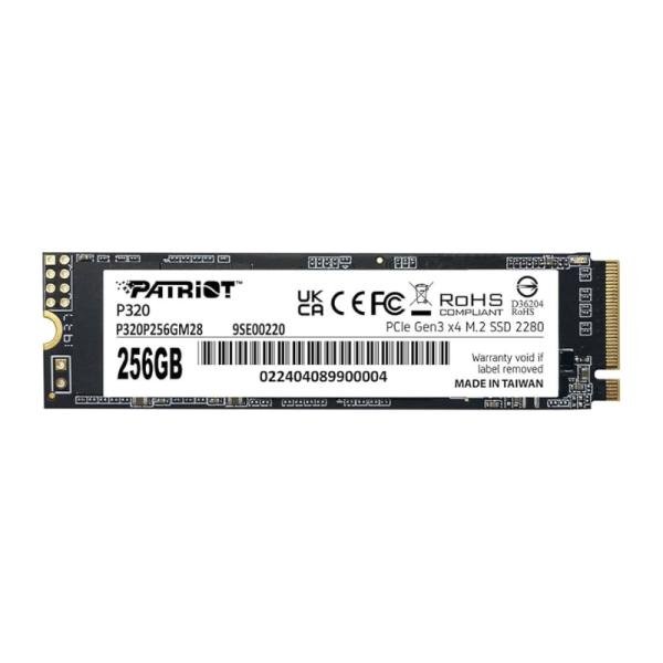 HD INTERNO sólido 256GB PATRIOT P320 M.2 2280 PCIE GEN3 X4 2200MB/S / 1200MB/S P320P256GM28