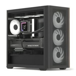 Case GAMING RGB AEROCOOL D301A MINI TOWER VENTILADORES 4 de 120MM con VIDRIO LATERAL y MALLA FRONTAL D301A-G-BK-V2