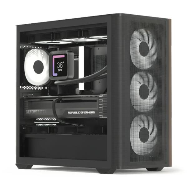 Case GAMING RGB AEROCOOL D301A MINI TOWER VENTILADORES 4 de 120MM con VIDRIO LATERAL y MALLA FRONTAL D301A-G-BK-V2