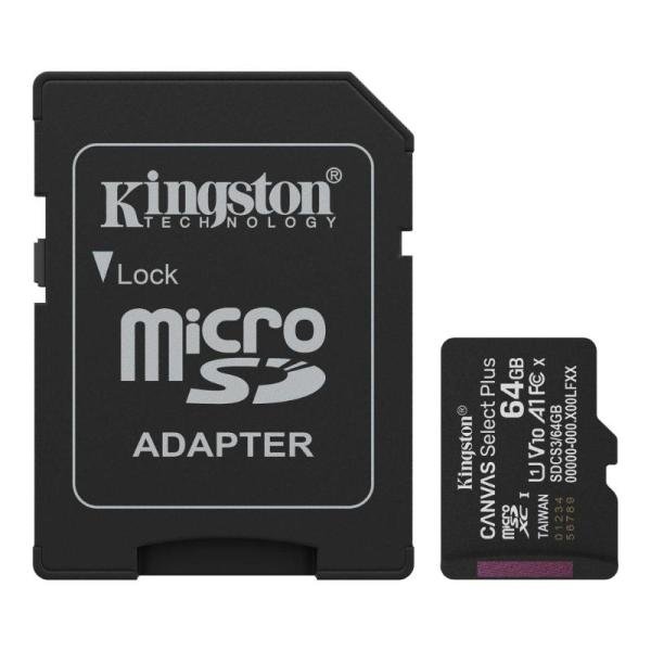 MicroSD Kingston Canvas Select Plus 64 GB SDCS3/64GB