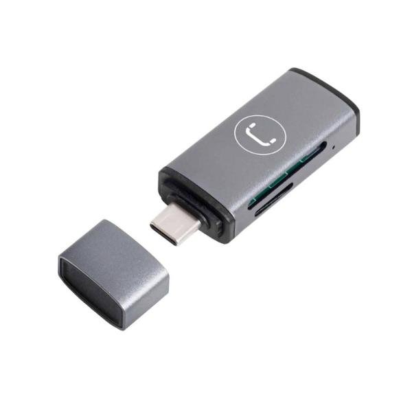 Lector Unno CR1005GY USB-C 3.0 SD y microSD