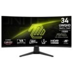 Monitor GAMING MSI MAG 346CQ 34 PULG CURVO 3440 X 1440 180 HZ ANTI-GLARE HDMI y DP 9S6-3DD71M-004