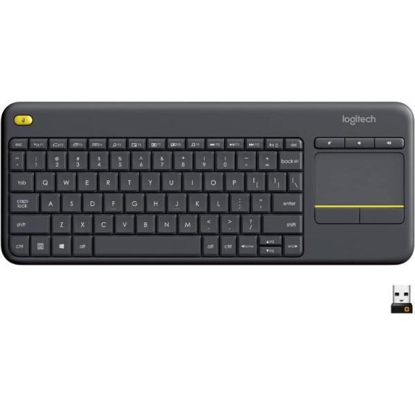 Teclado Logitech K400 Plus con touchpad en inglés