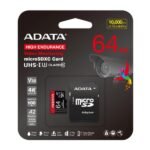 Memoria MICRO SDXC 64GB ADATA para AUSDX64GUI3V30SHA2-RA1 100 MB/S 80 MB/S para VIDEOVIGILANCIA