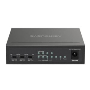 SWITCH MERCUSYS MS106LP(UN) 4 puertos POE+ / 2 puertos FAST ETHERNET 10/100 MBPS NO ADMINISTRABLE