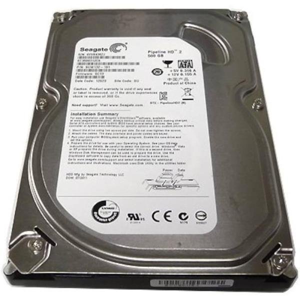Disco duro para PC Seagate PIPELINE HD 500GB 5900RPM 3GB/S SATA 3.5" PULLS