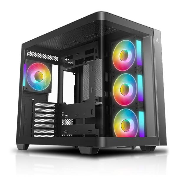 Case DEEPCOOL CG530U 4F MID TOWER VENTILADORES 4 de 120MM con PANEL LATERAL y FRONTAL R-CG530U-BKAGA4-G