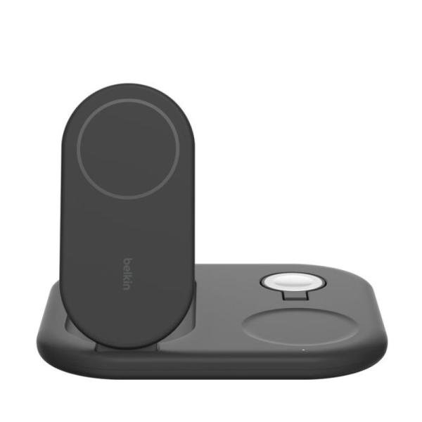 Cargador Belkin Qi2 3 en 1 plegable WIZ029 negro