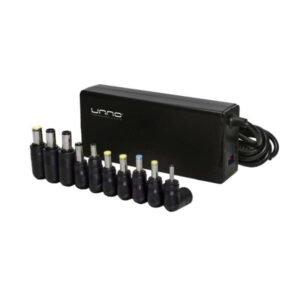 Cargador Unno PW5291BK para portátil 90 W con 10 puntas
