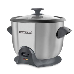Black + Decker olla arrocera 10 tazas inox RC620SS