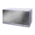 Midea Microondas 0.7 pies puerta con acabado espejo Gabinete Gris MMDF07S2MG
