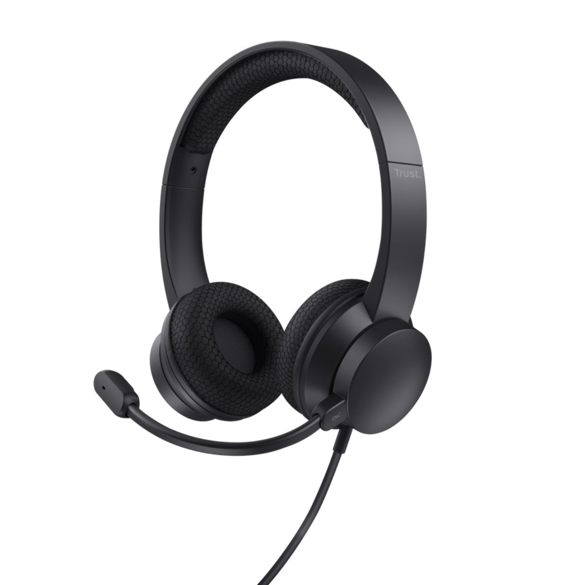 Trust auriculares USB supraaurales para PC microfono con cancelación de ruido y diadema ajustable negro - 25089